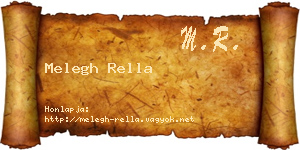 Melegh Rella névjegykártya